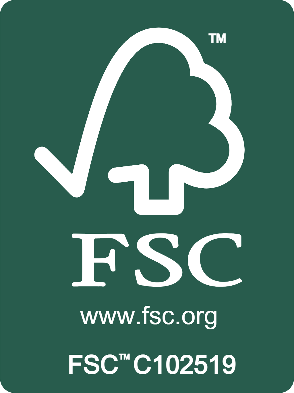 FSC logo for sustainable paper and packaging supplier, www.fsc.org
