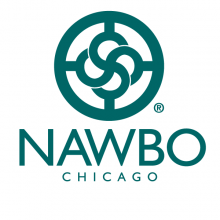 NAWBO Chicago logo: Knot design encircled with "NAWBO CHICAGO" text.
