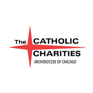Catholic Charities Archdiocese of Chicago logo. Community involvement.
