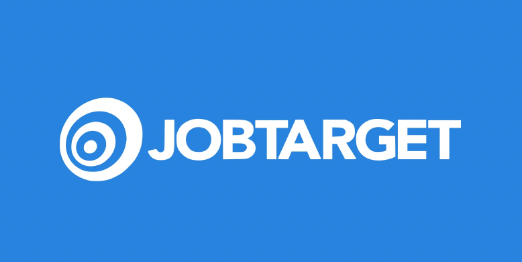 JobTarget logo on blue background. Packaging and print industry careers.