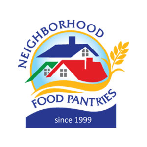 Neighborhood Food Pantries logo supporting community involvement since 1999.