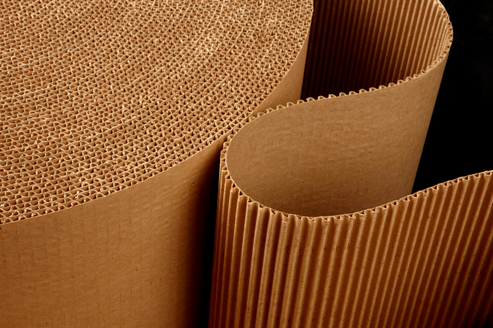 Corrugated cardboard rolls, essential paper and packaging supplier material.